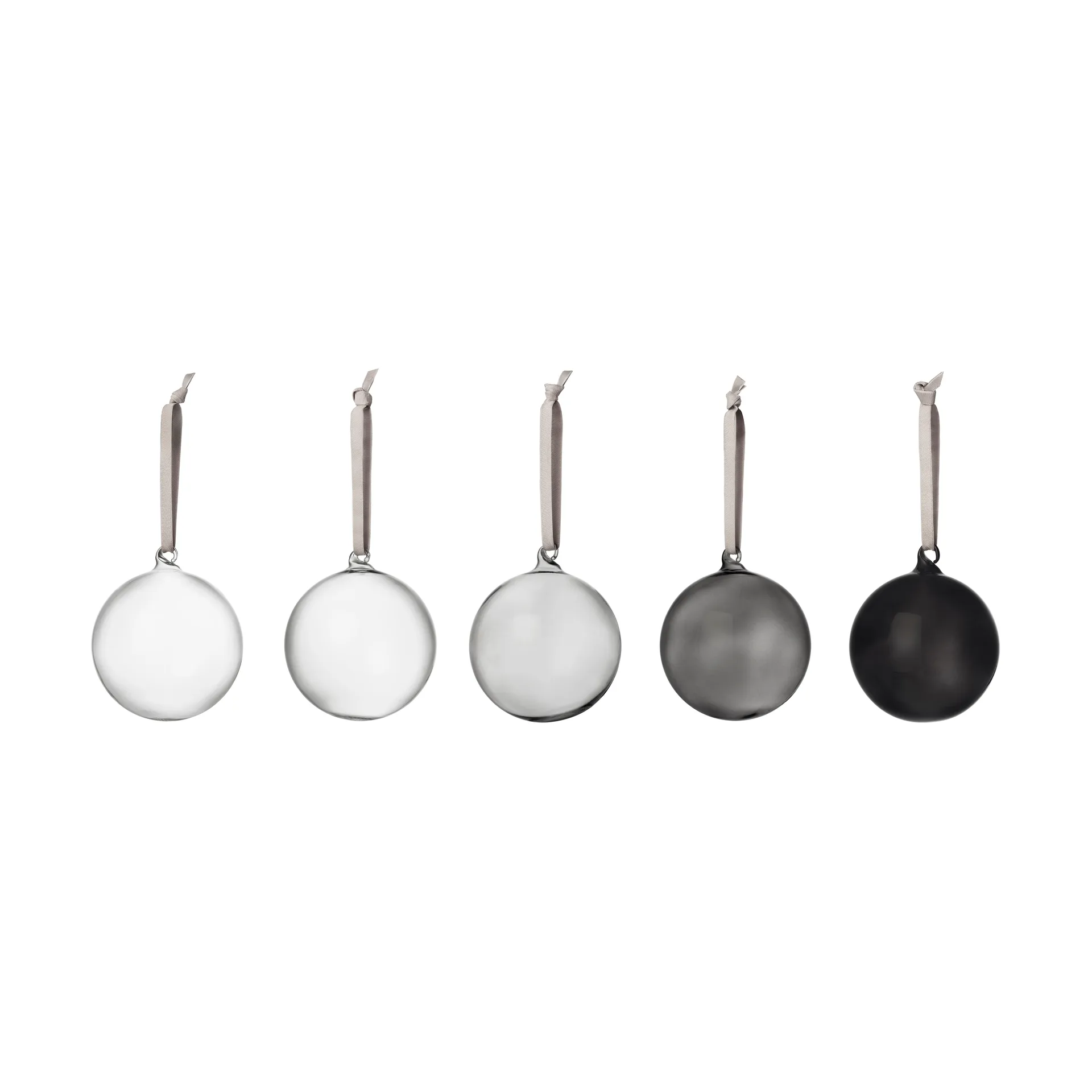 Iittala Glaskugel Ø8 cm 5er-Pack, Grau Iittala