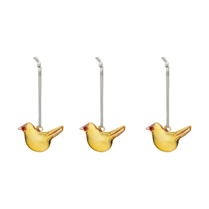 Iittala Glasvogel 3er Pack, Gelb Iittala
