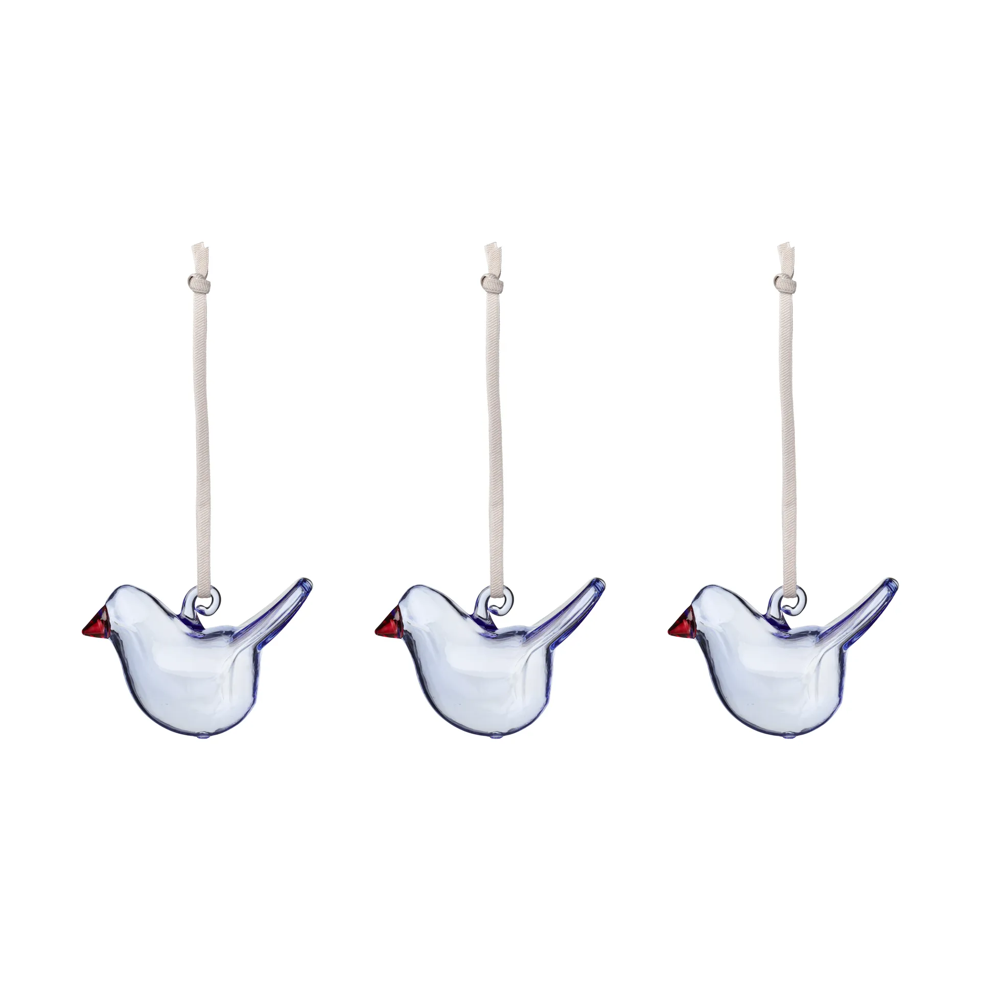 Iittala Glasvogel, Klarblau, Mini, 3er Pack Iittala
