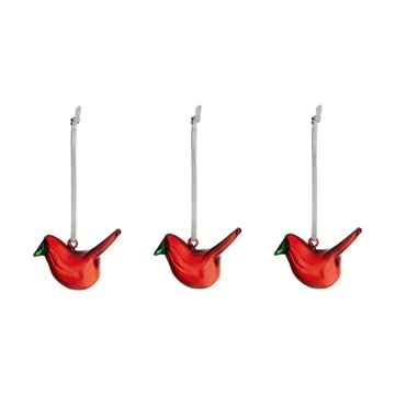 Iittala Glasvogel - Rot, 3er Pack - Iittala