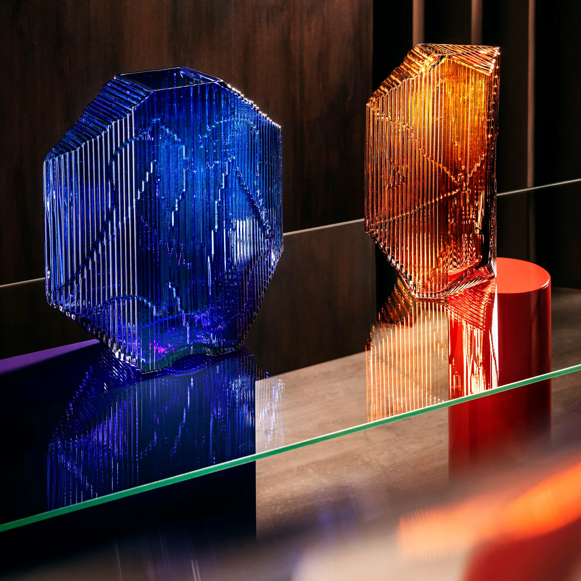 Kartta Glasskulptur 33,5cm, Ultramarinblau Iittala