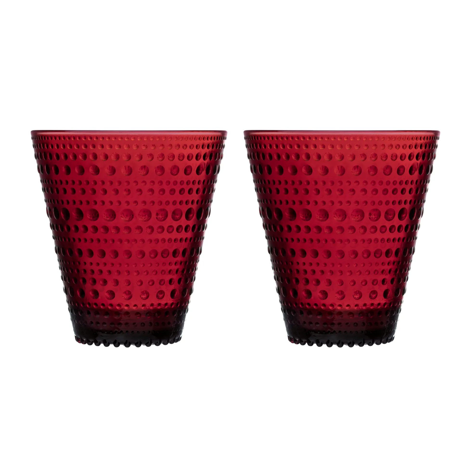 Kastehelmi Glas 2er Pack, 30cl cranberry (rot) Iittala
