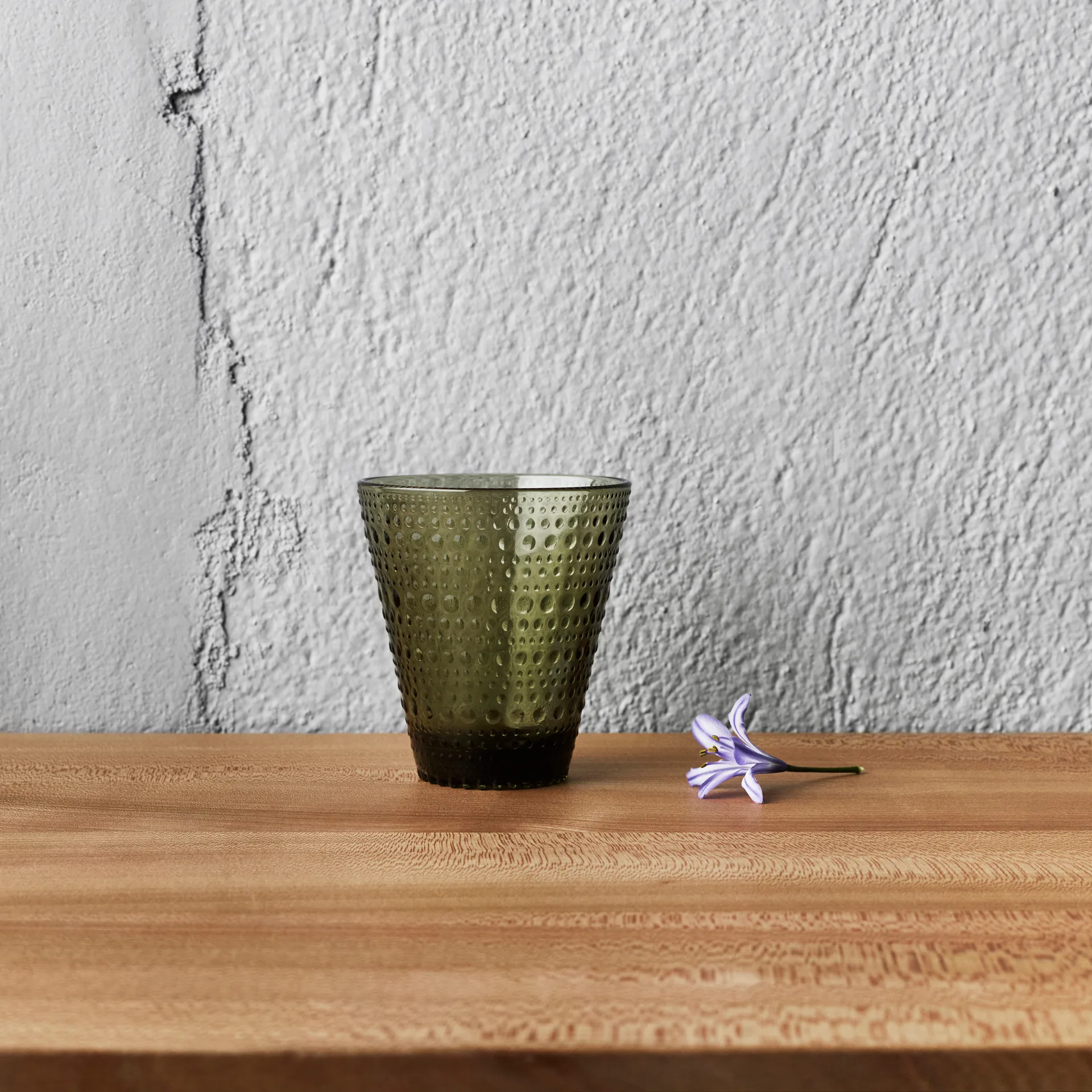 Kastehelmi Glas 2er Pack, 30cl moosgrün Iittala