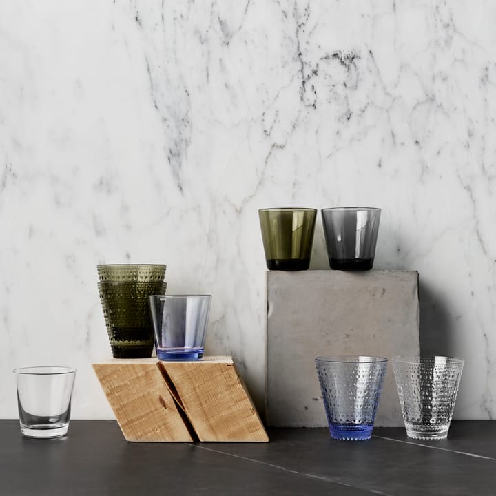 Kastehelmi Glas 2er Pack - 30cl moosgrün - Iittala