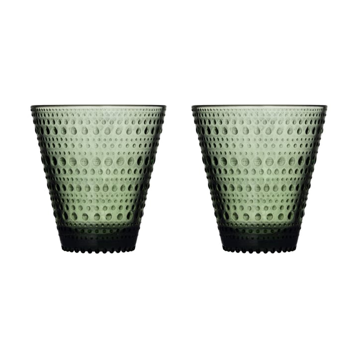 Kastehelmi Glas 2er Pack - Tannengrün - Iittala