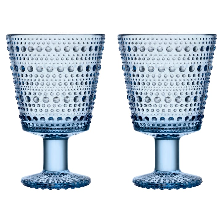 Kastehelmi Trinkglas mit Fuß 26 cl 2-pack - Aqua - Iittala