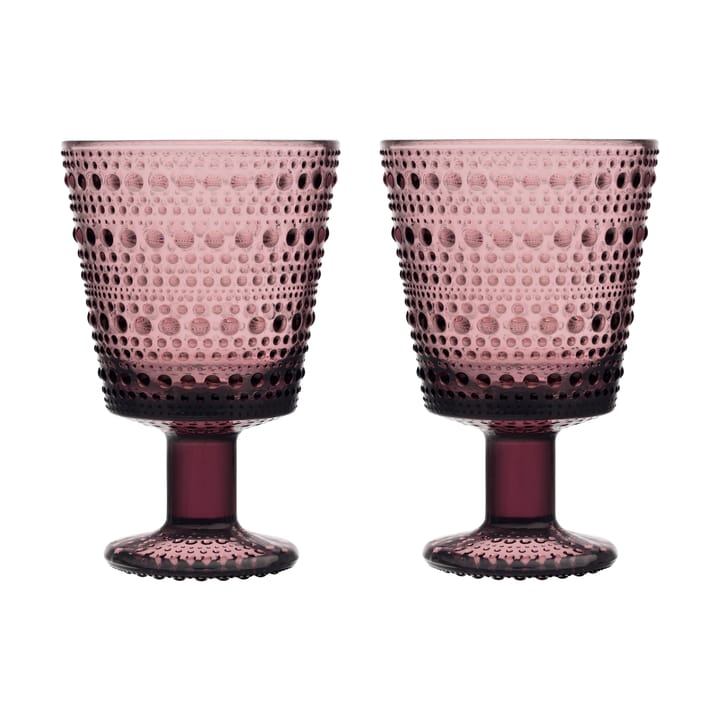 Kastehelmi Trinkglas mit Fuß 26 cl 2-pack - Heide - Iittala