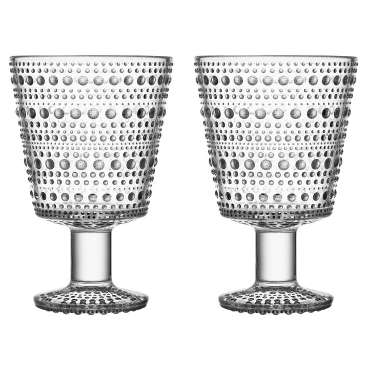 Kastehelmi Trinkglas mit Fuß 26 cl 2-pack - Klar - Iittala