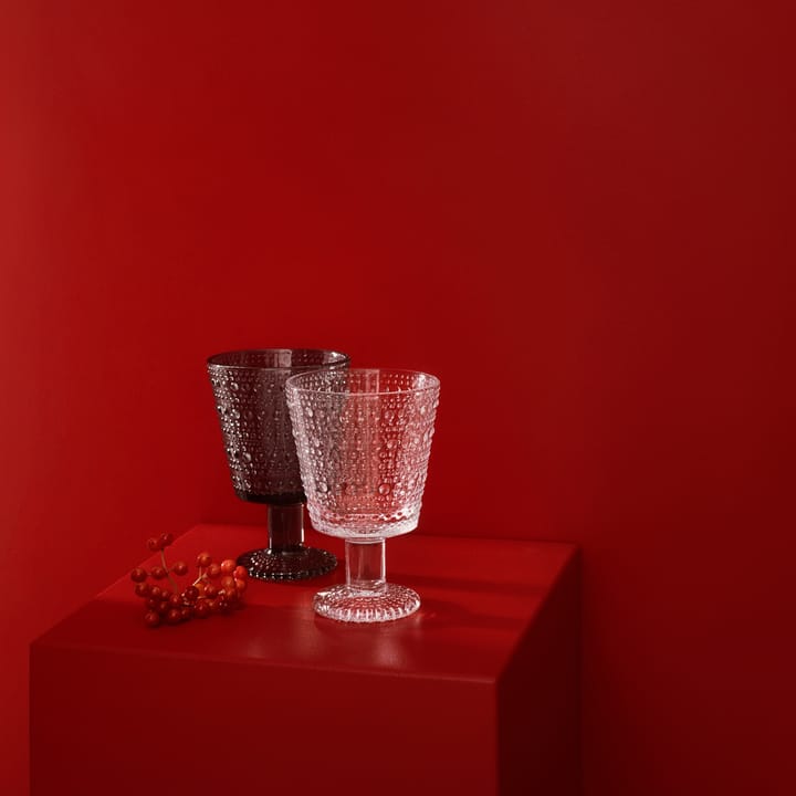 Kastehelmi Trinkglas mit Fuß 26 cl 2-pack - Klar - Iittala