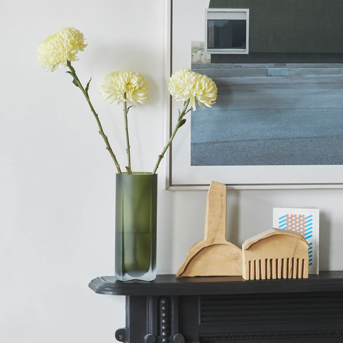 Kuru Vase 25,5cm, Gefrostet moosgrün Iittala