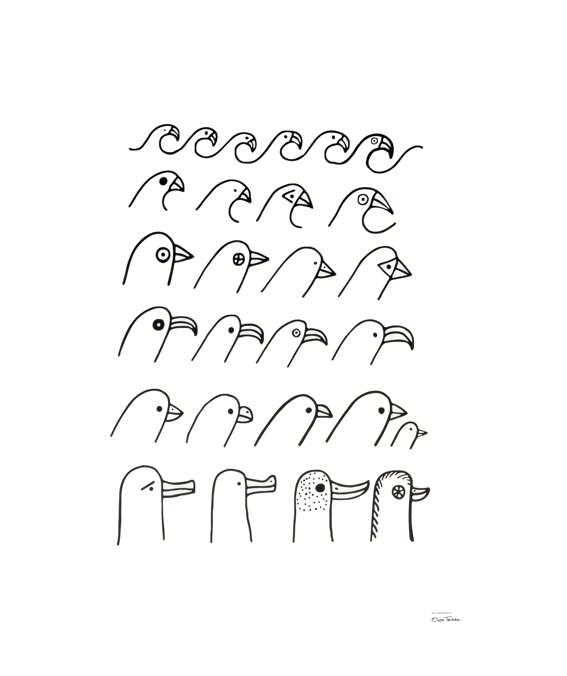 Oiva Toikka Birdhouse Poster, 50 x 70cm Iittala