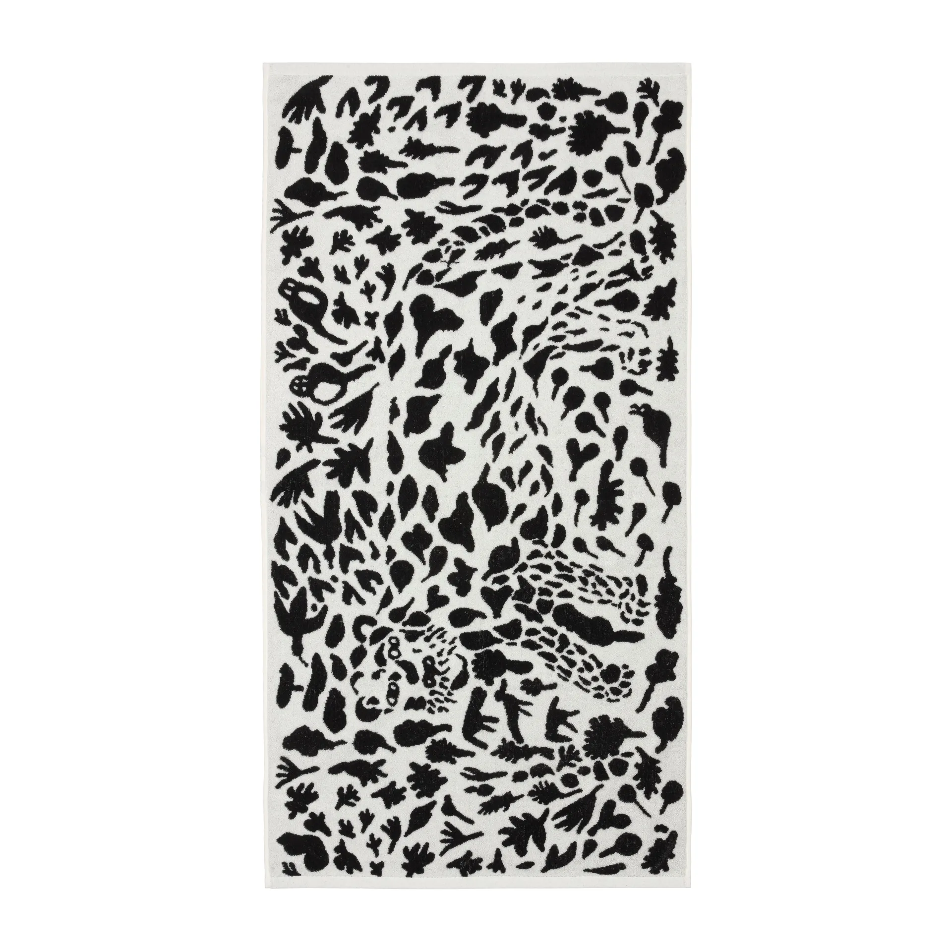 Oiva Toikka Cheetah Badetuch 70 x 140cm, Schwarz-weiß Iittala