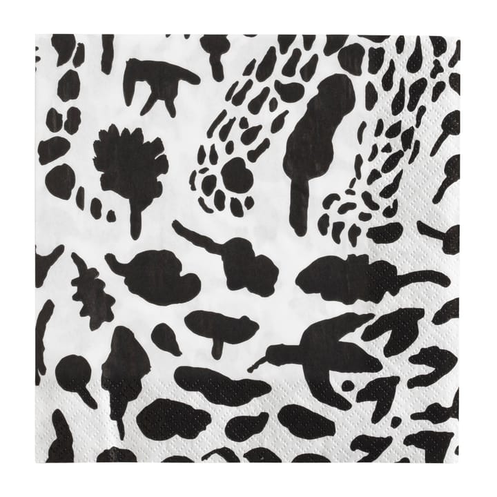 Oiva Toikka Cheetah Serviette 20er Pack - Schwarz-weiß - Iittala