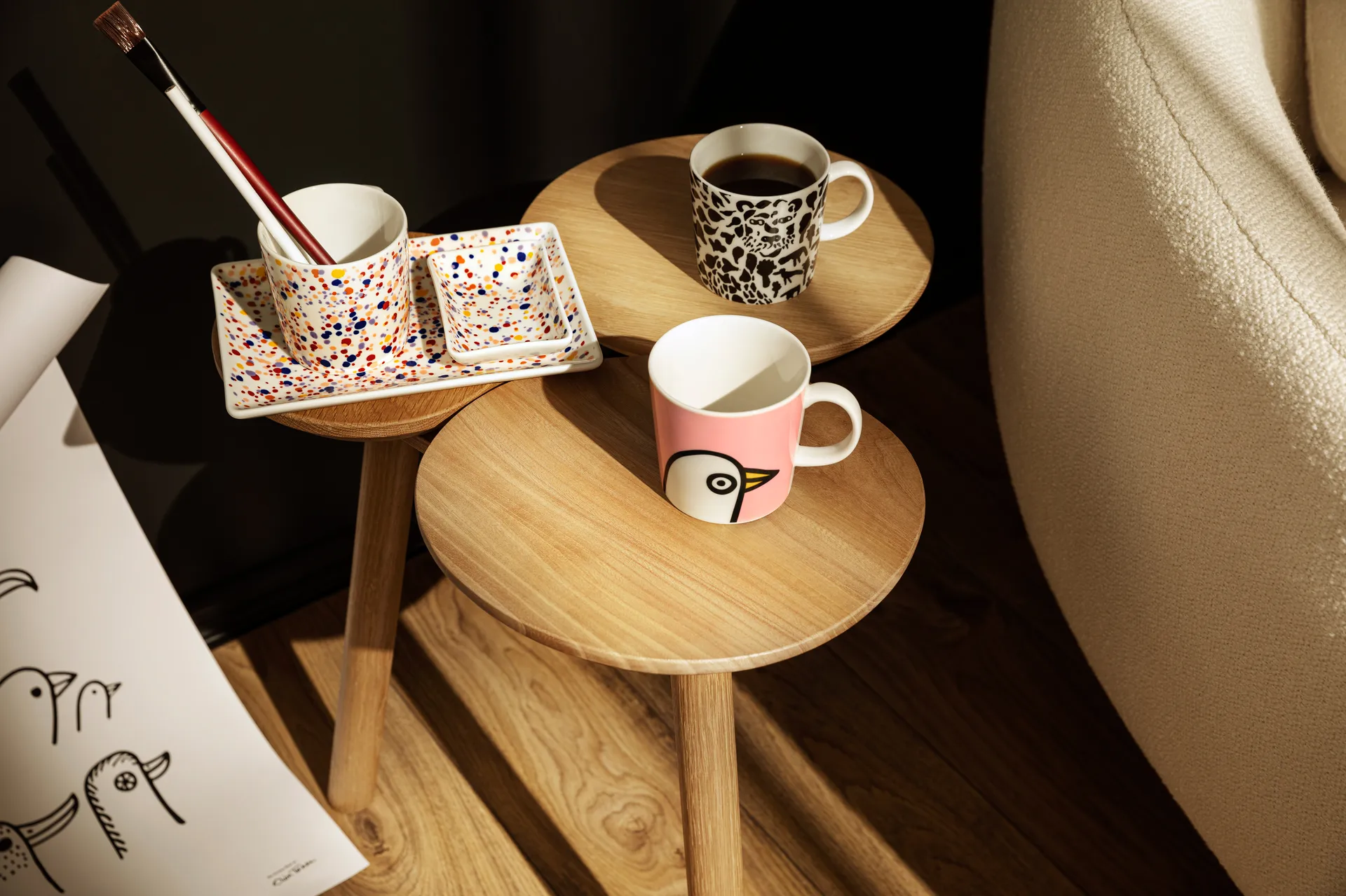 Oiva Toikka Cheetah Tasse 30cl, Schwarz-weiß Iittala