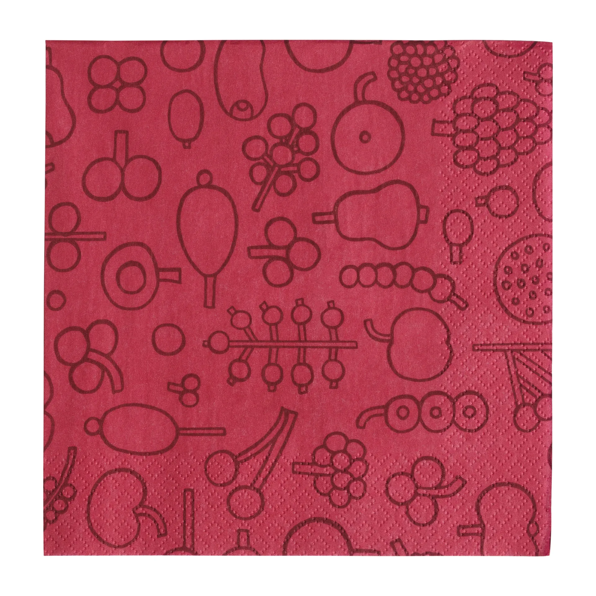 Oiva Toikka Frutta Serviette 20er Pack, Rot Iittala