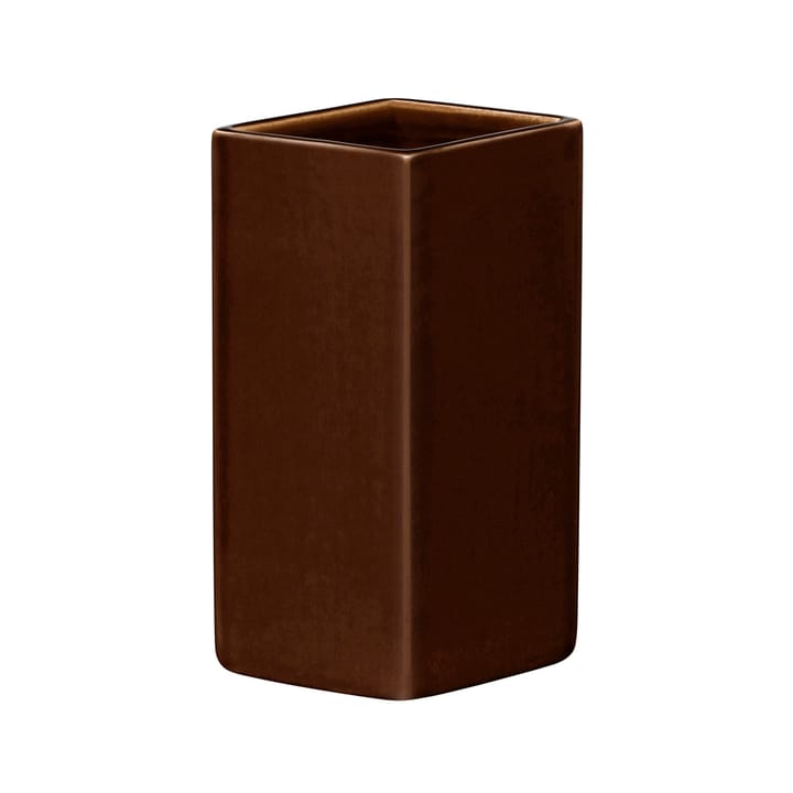 Ruutu Keramikvase 180mm, Braun Iittala