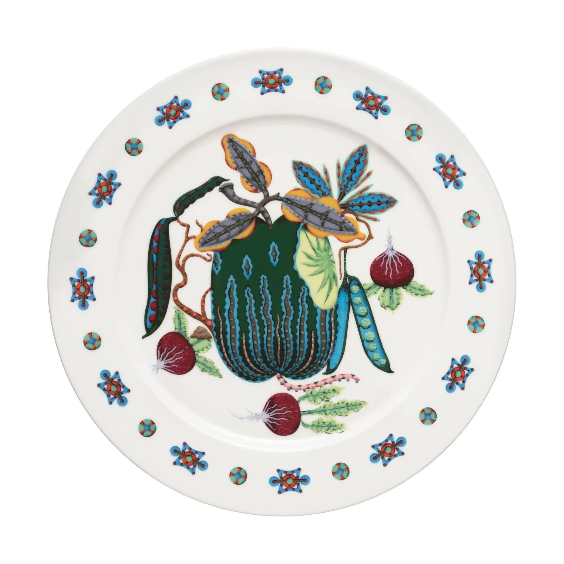 Taika Sato Teller Ø27 cm, Weiß-bunt Iittala