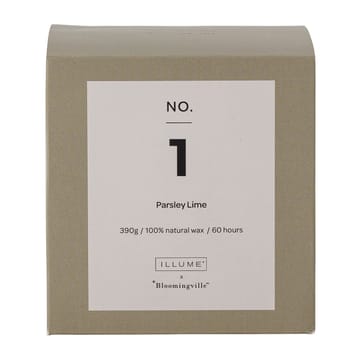 NO. 1 Parsley Lime Duftkerze - 390 g + Giftbox - Illume x Bloomingville