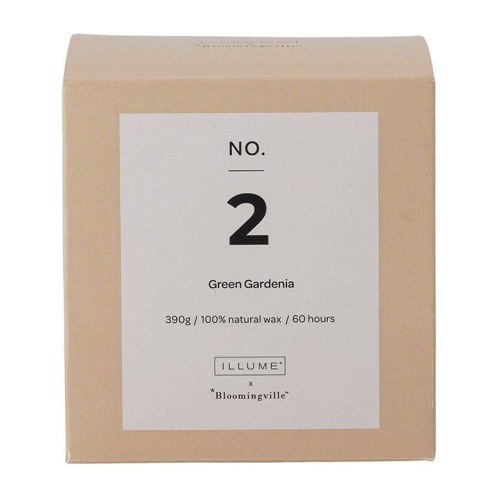 NO. 2 Green Gardenia Duftkerze - 390 g + Giftbox - Illume x Bloomingville