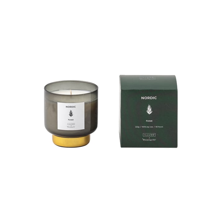 Nordic Forest Duftkerze, 22 g Illume x Bloomingville