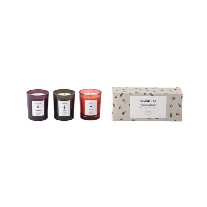SEASONAL Duftkerze 3er Pack, 75 g Illume x Bloomingville