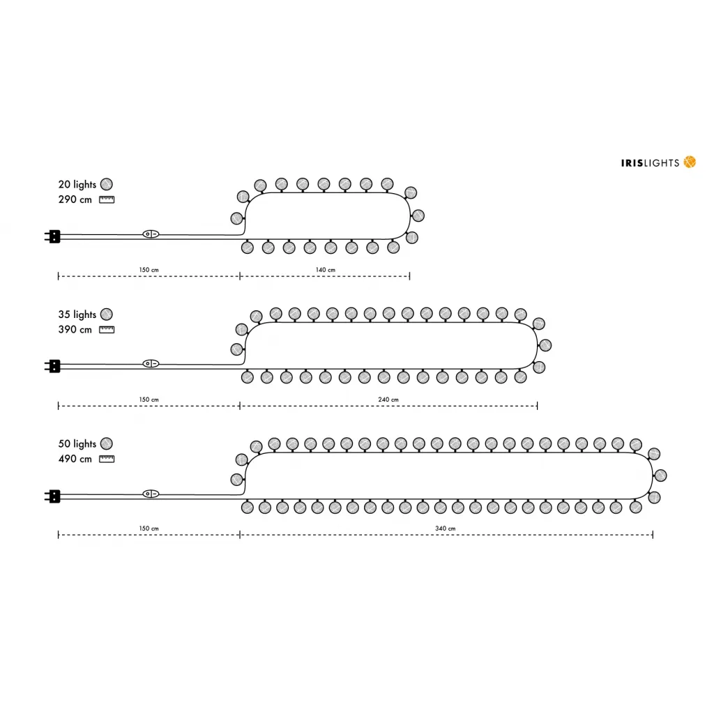 Irislights Atlantic ocean, 20 Kugeln Irislights