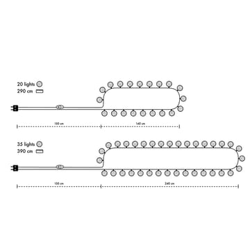 Irislights Graphic Grey - 20 Kugeln - Irislights