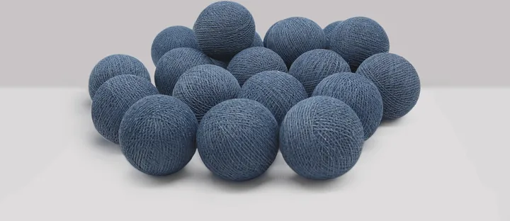 Irislights Lichterkette - Vintage blue, 35 Kugeln - Irislights