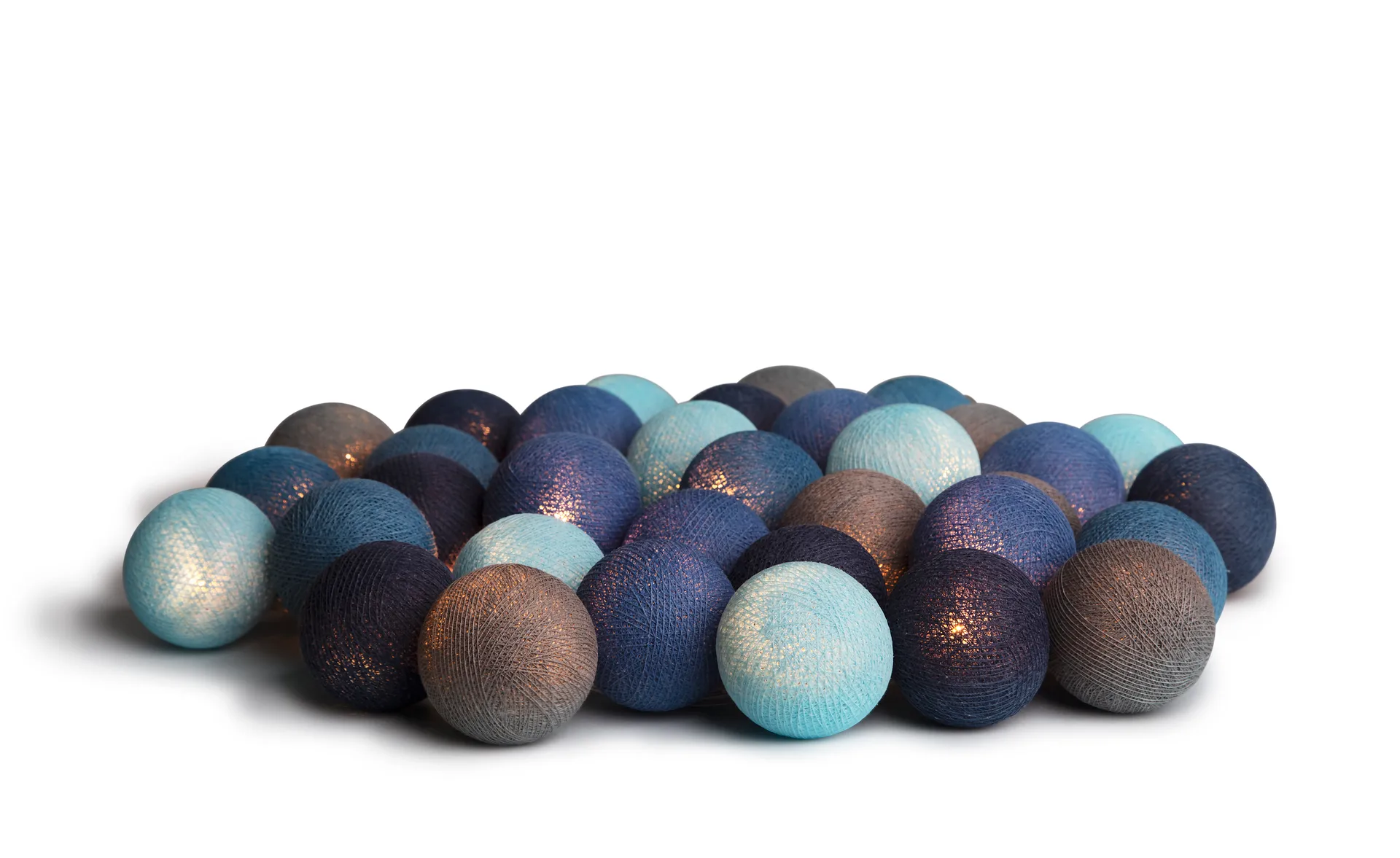 Ozeanblau 35-Licht 390 cm, Blau Irislights