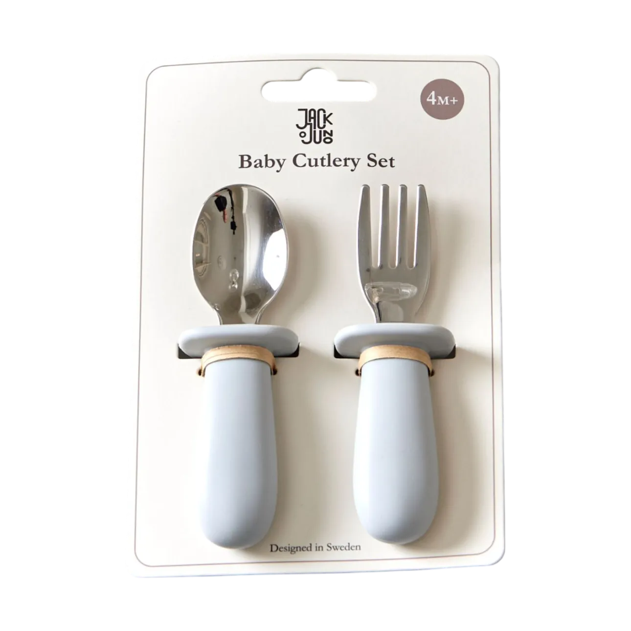 Baby Besteckset 2 Teile, Glacier grey Jack o Juno