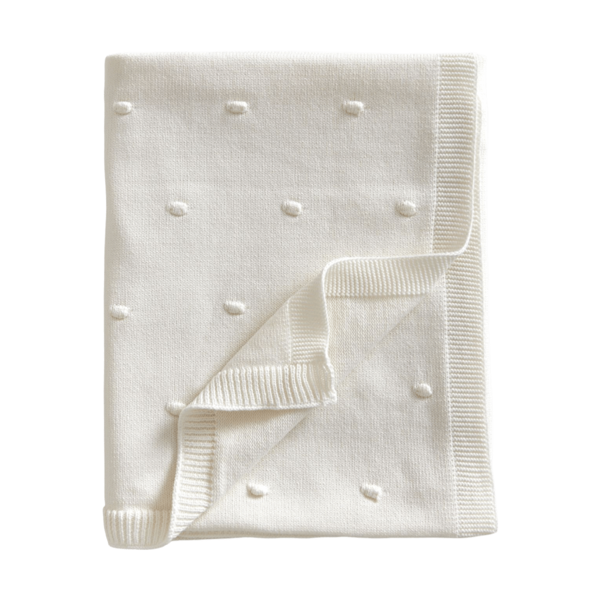 Jack o Juno Bubble gestrickte Babydecke 80x100 cm Pearl