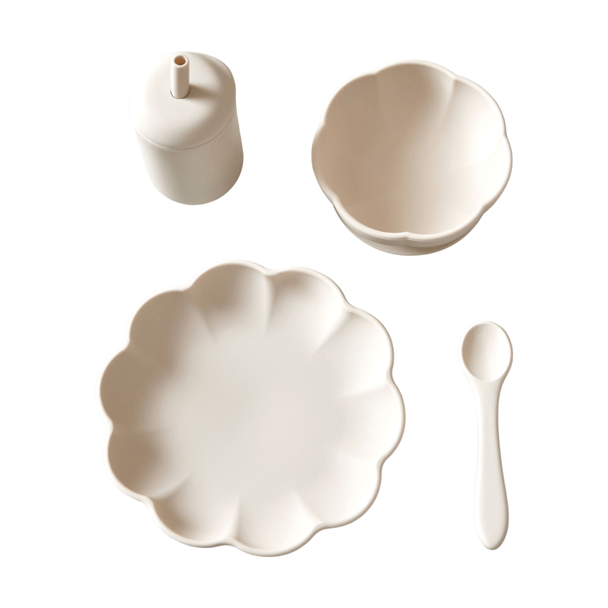 Jack o Juno Little Poppy Kindergeschirr 4 Teile Cream