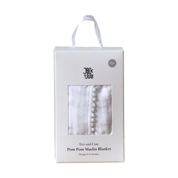 Pom Pom Musselintuch 120x120 cm - Pearl - Jack o Juno