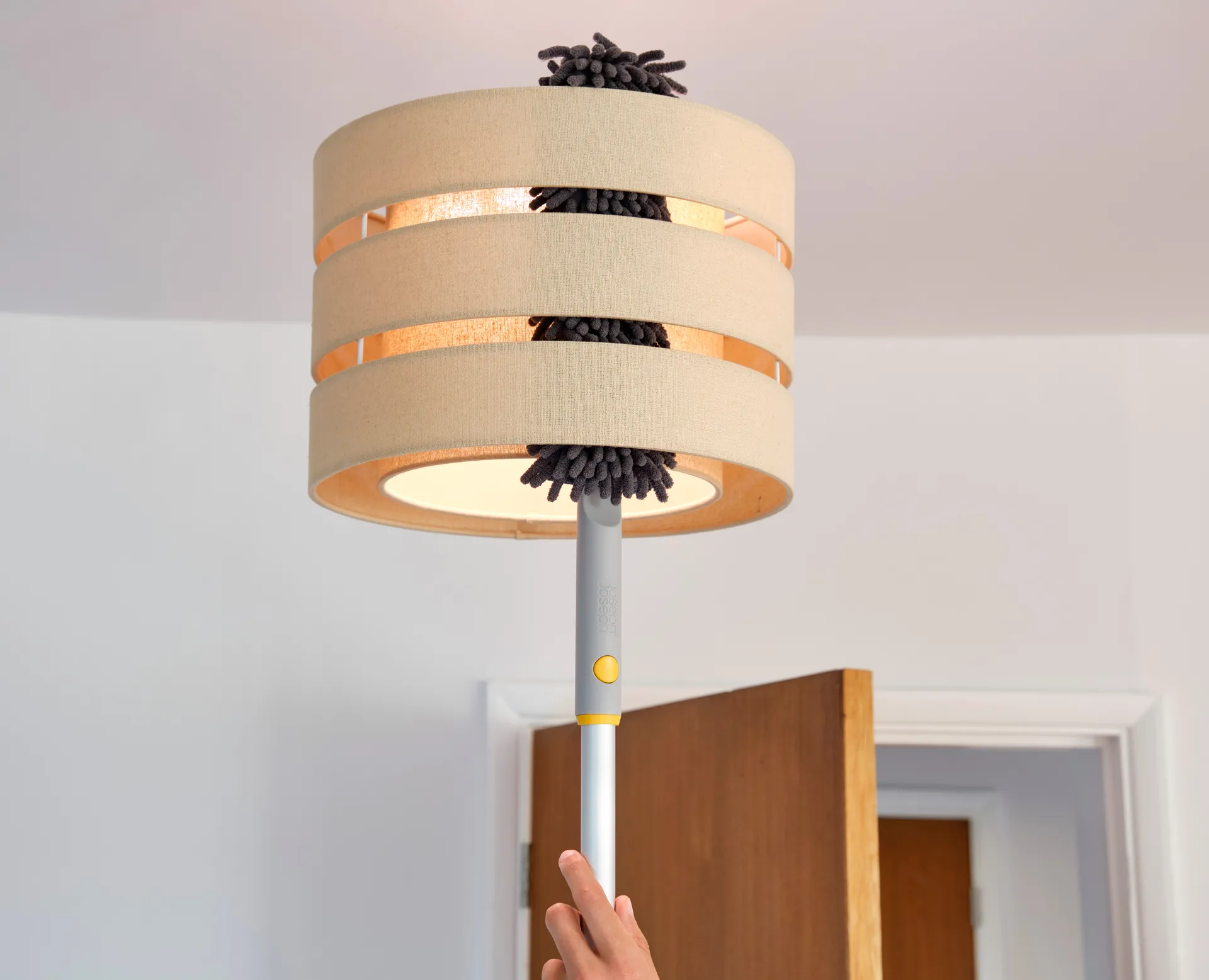 Cleantech 3-in-1 Staubwedel mit Kunststoffschiene, Light Stone Joseph Joseph