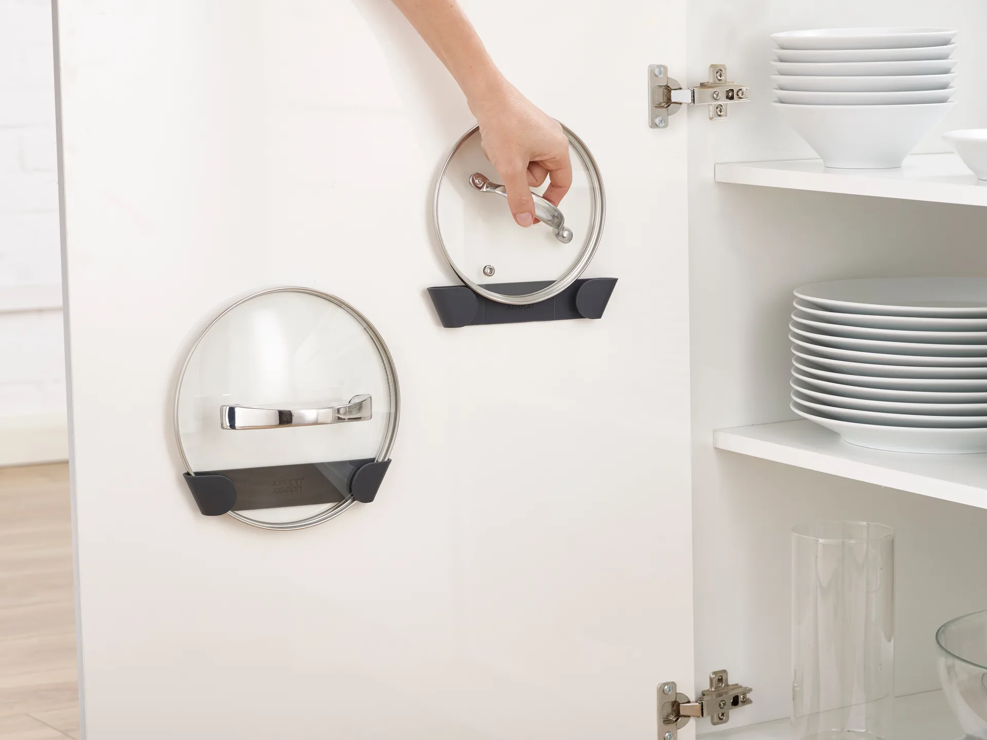 Cupboardstore Halter für Deckel 4 Stk., Grau Joseph Joseph