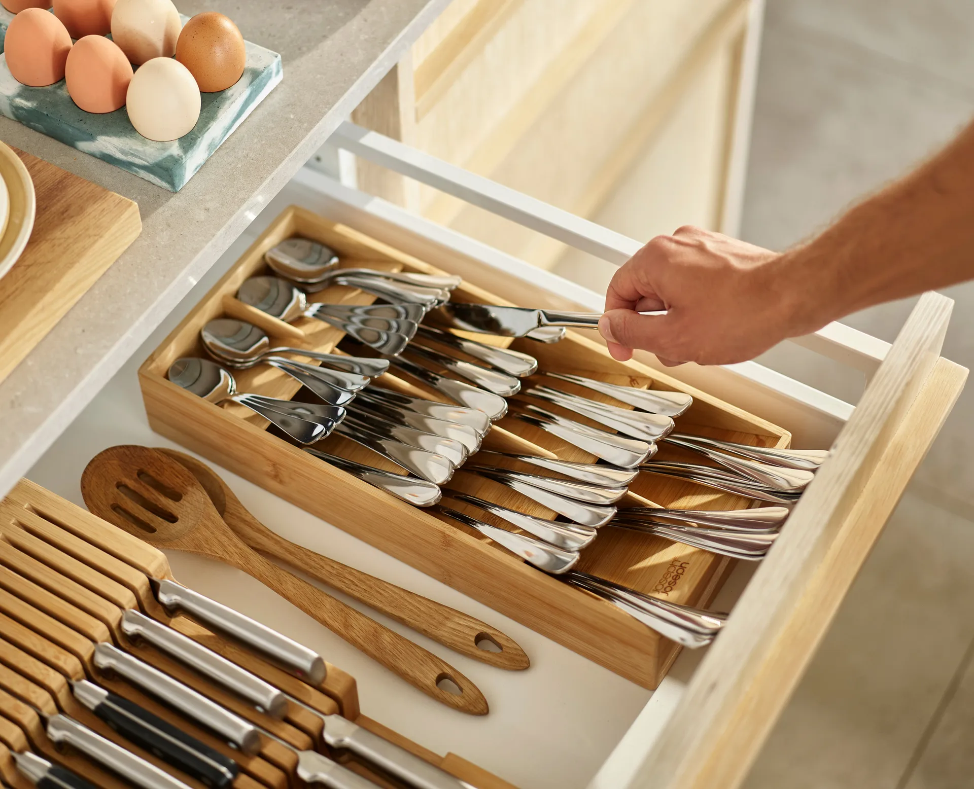 Drawerstore Besteckkasten Bambus, Groß Joseph Joseph