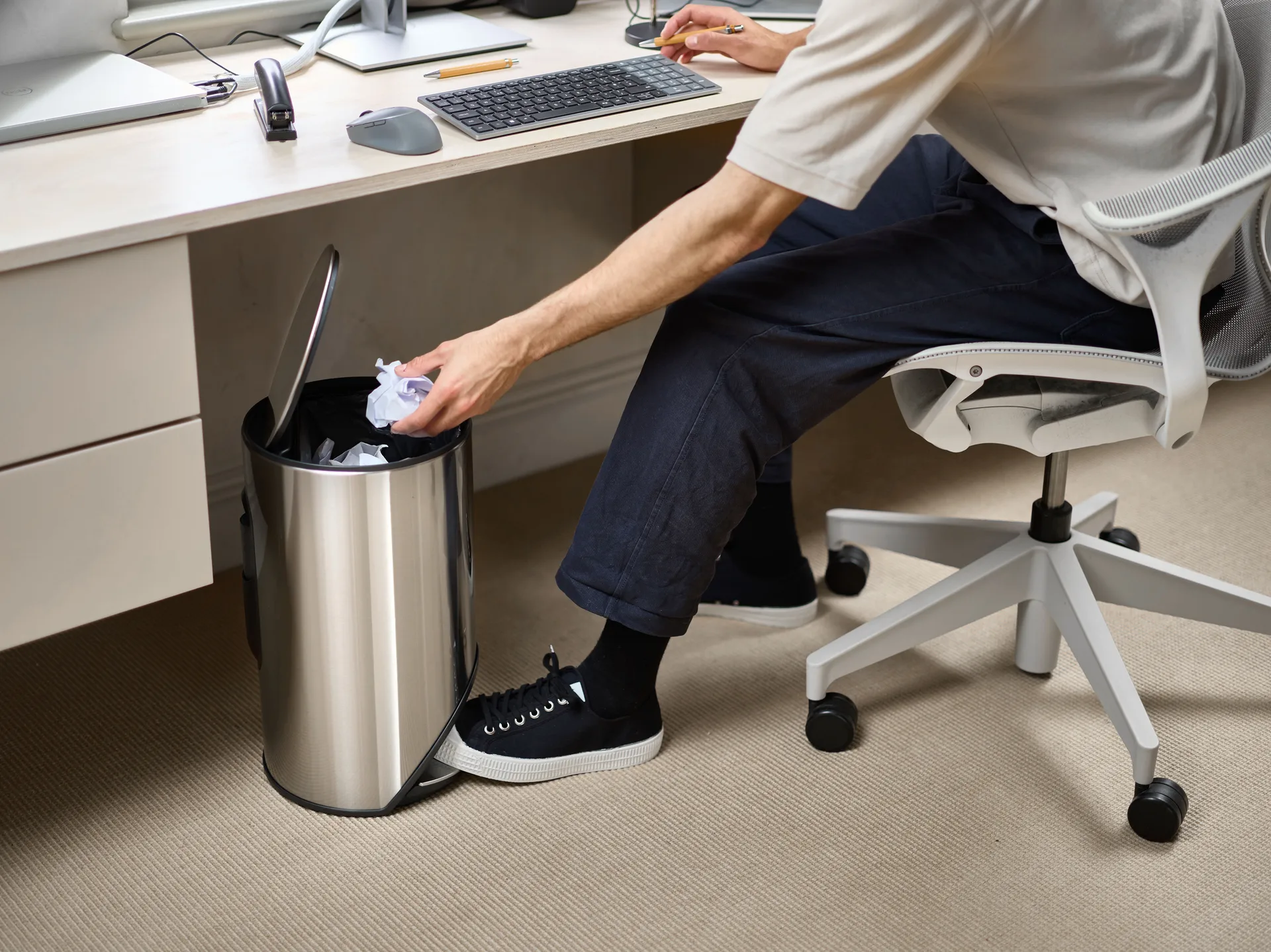 Joseph Joseph Arc Pedaleimer 10 L, Stainless steel Joseph Joseph