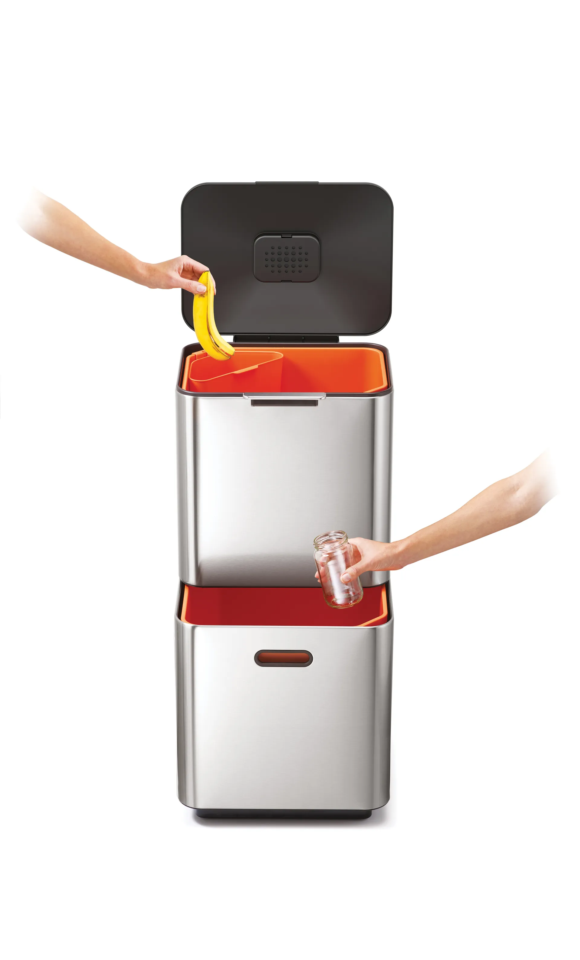 Joseph Joseph Totem Max Mülltonne 60 L, Stainless steel Joseph Joseph