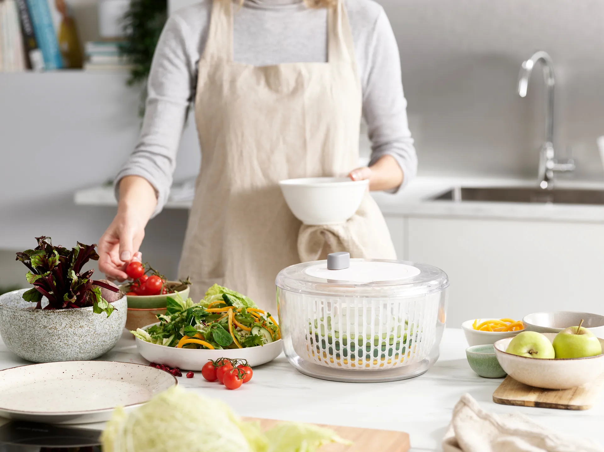 Multi Prep Salat Werkzeug, 4 Teile, Transparent Joseph Joseph