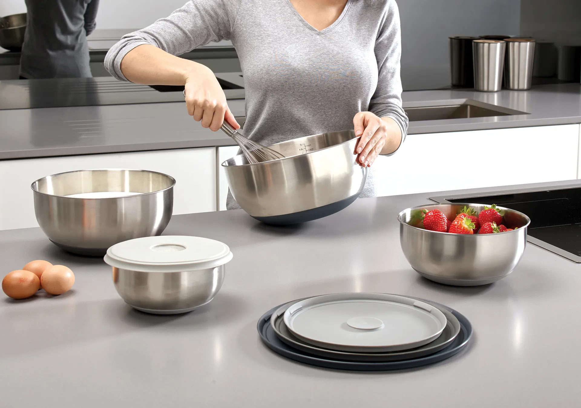 Nest prep & store Schüsseln 8 Teile, Stahl Joseph Joseph