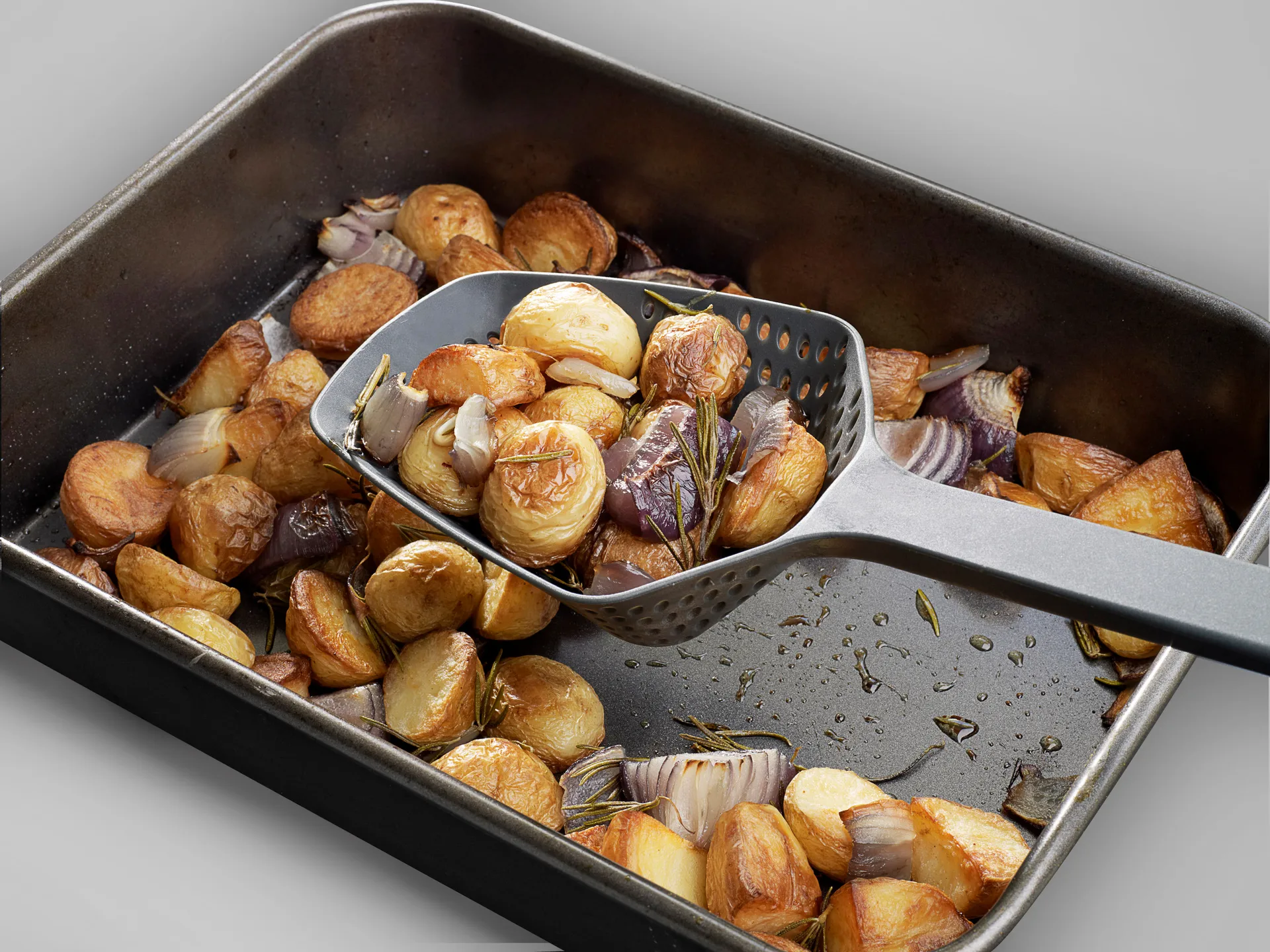 Scoop plus Sieb 34 cm, Schwarz Joseph Joseph