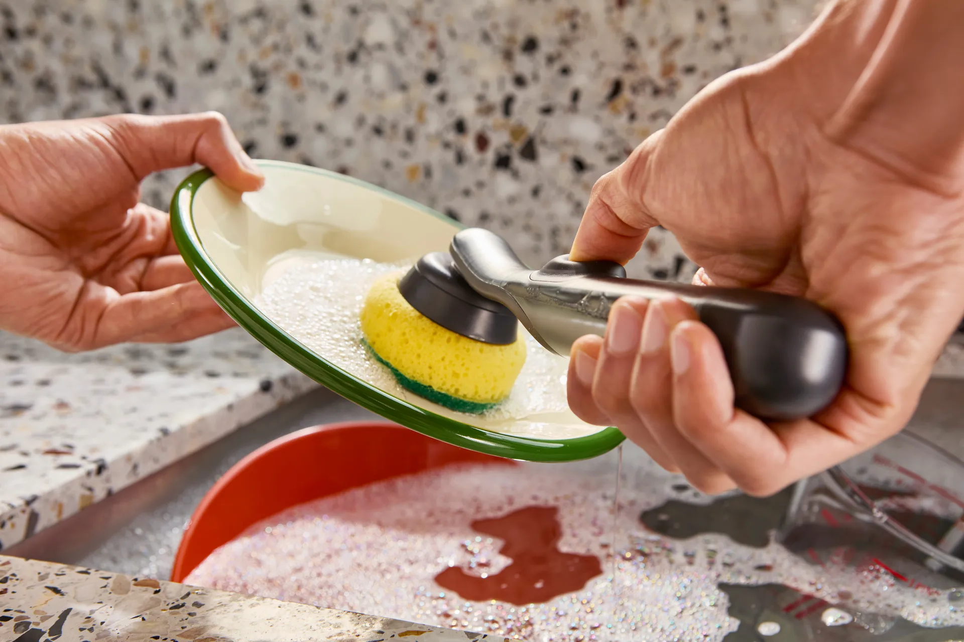 Sinktech Ersatzkopf Schwamm 2er-Pack, Yellow Joseph Joseph