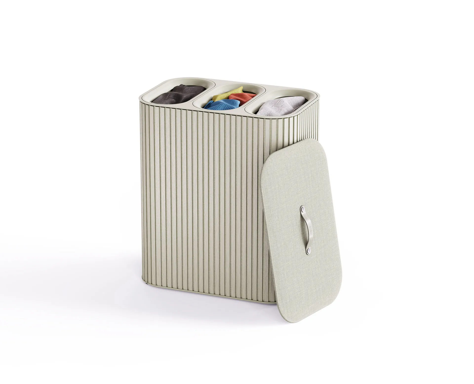 Tota Trio Luxe Wäschekorb 90 L, Ecru Joseph Joseph