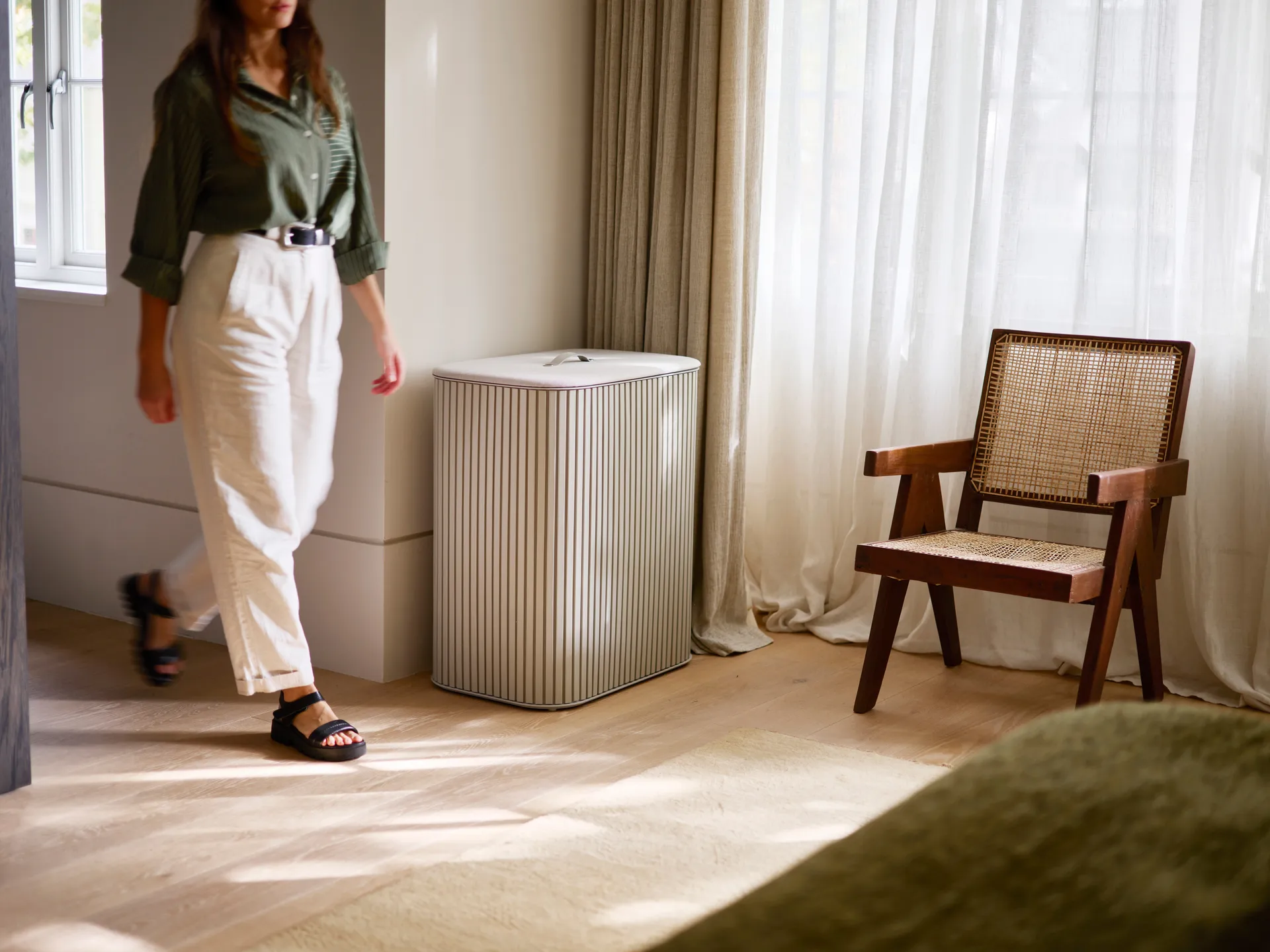 Tota Trio Luxe Wäschekorb 90 L, Ecru Joseph Joseph