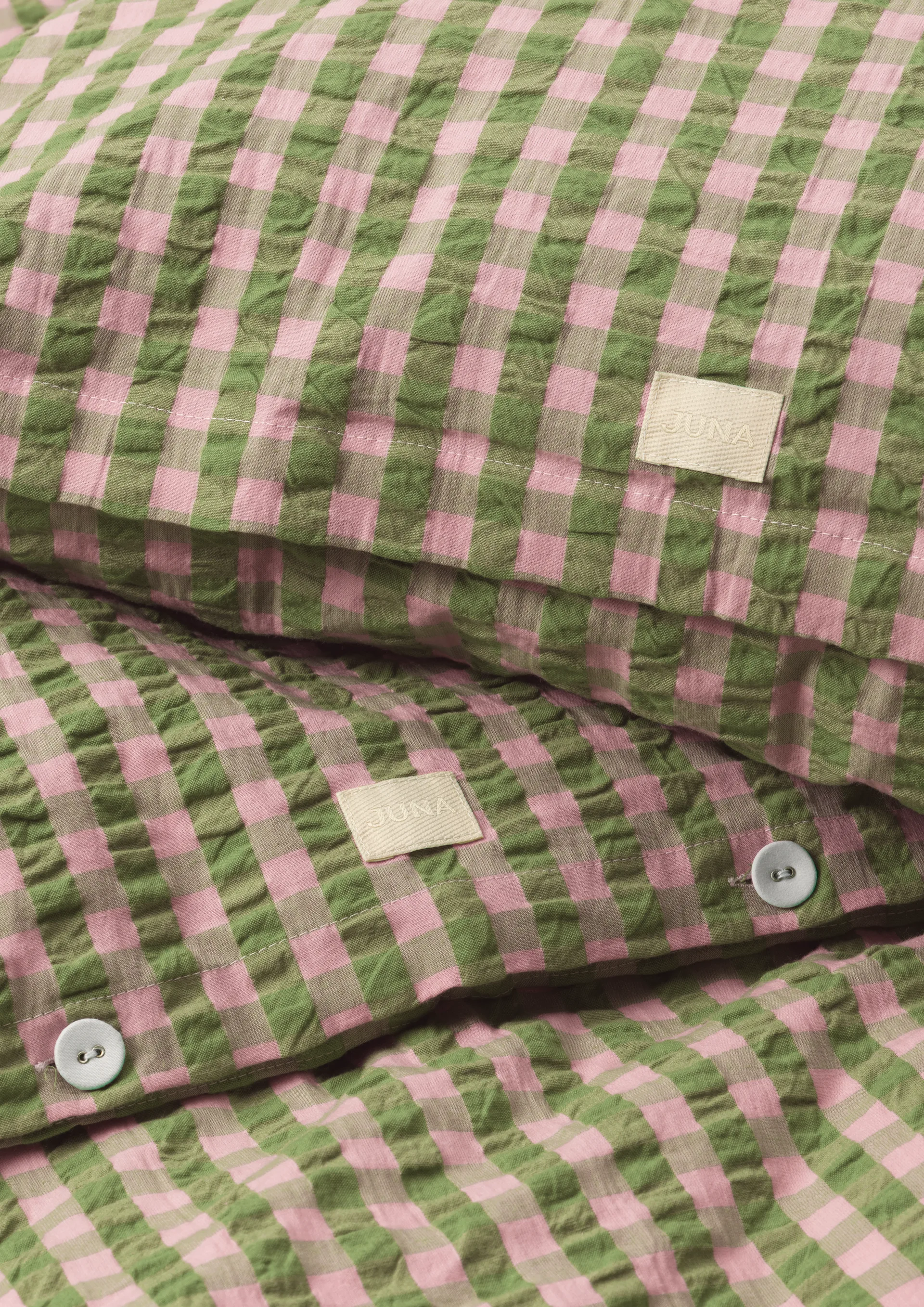 Bæk&Bølge Bettwäsche-Set 140x220 cm, Grün-Hellrosa Juna