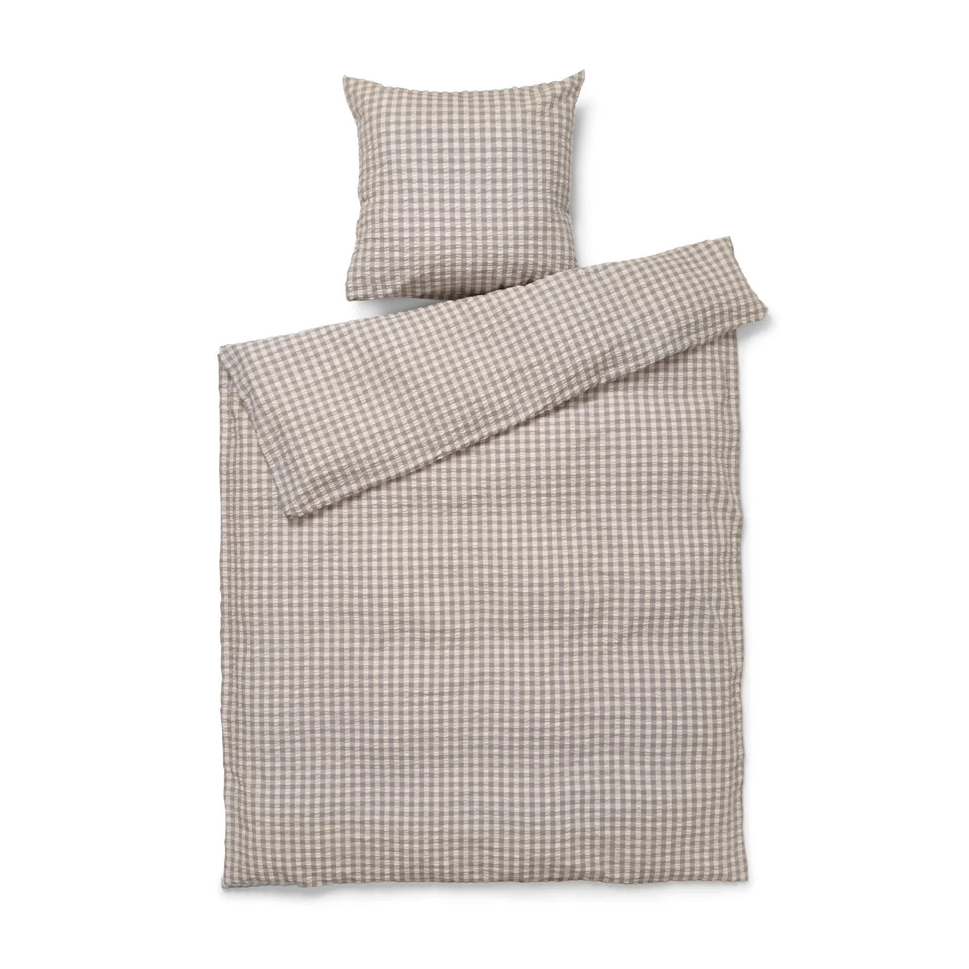 Bæk&Bølge Bettwäsche-Set 150 x 210cm, Grau-Birke Juna