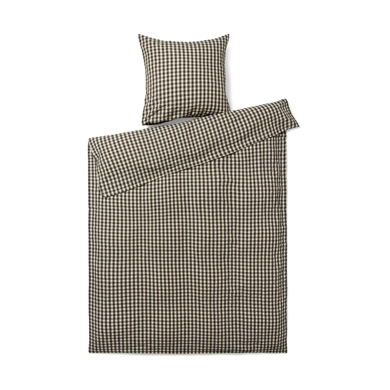 Bæk&Bølge Bettwäsche-Set 150 x 210cm, Schwarz-sand Juna