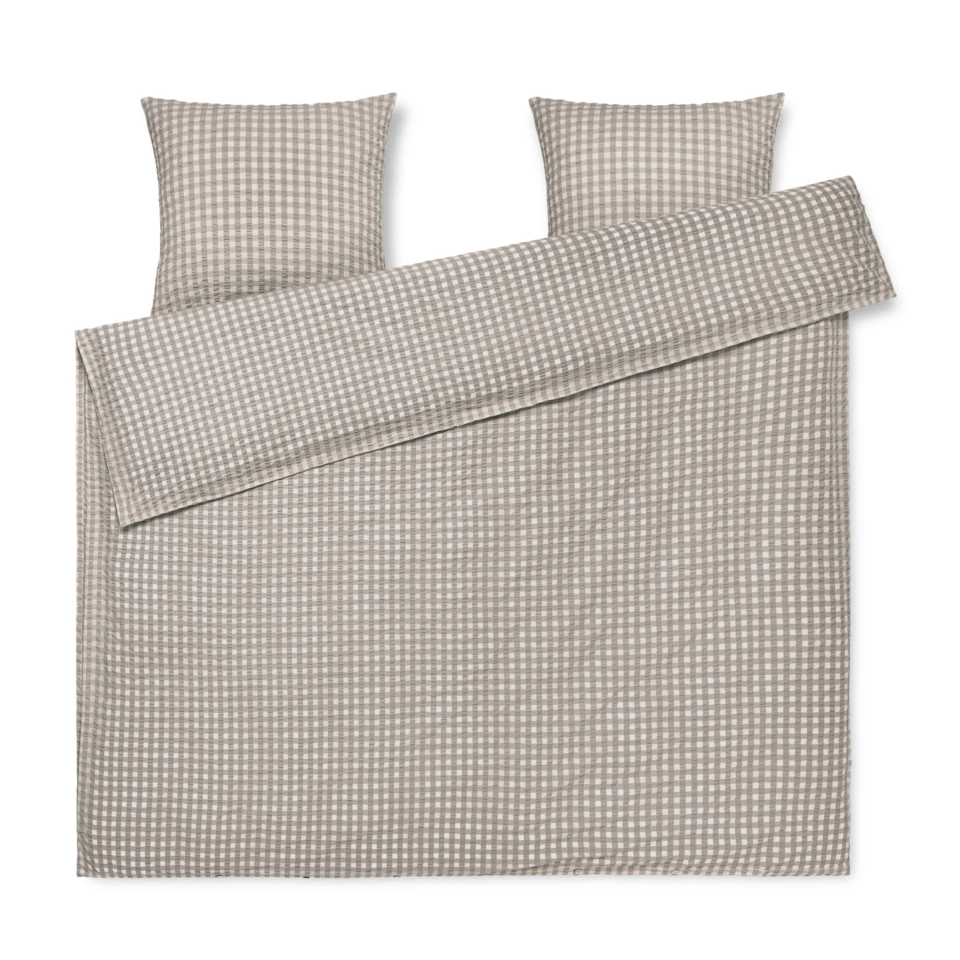 Bæk&Bølge Bettwäsche-Set 220 x 220cm, Grau-Birke Juna