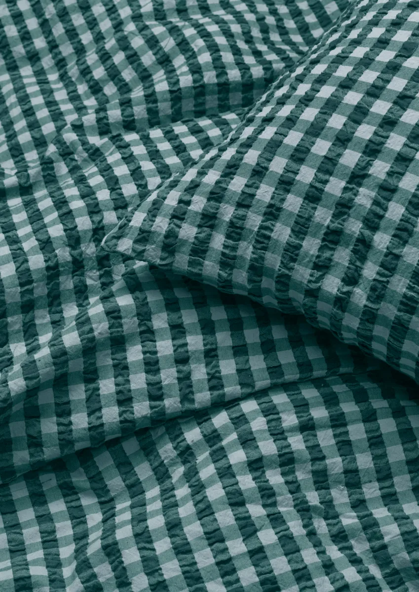 Bæk&Bølge Bettwäsche-Set 220 x 220cm, Grün-Hellblau Juna