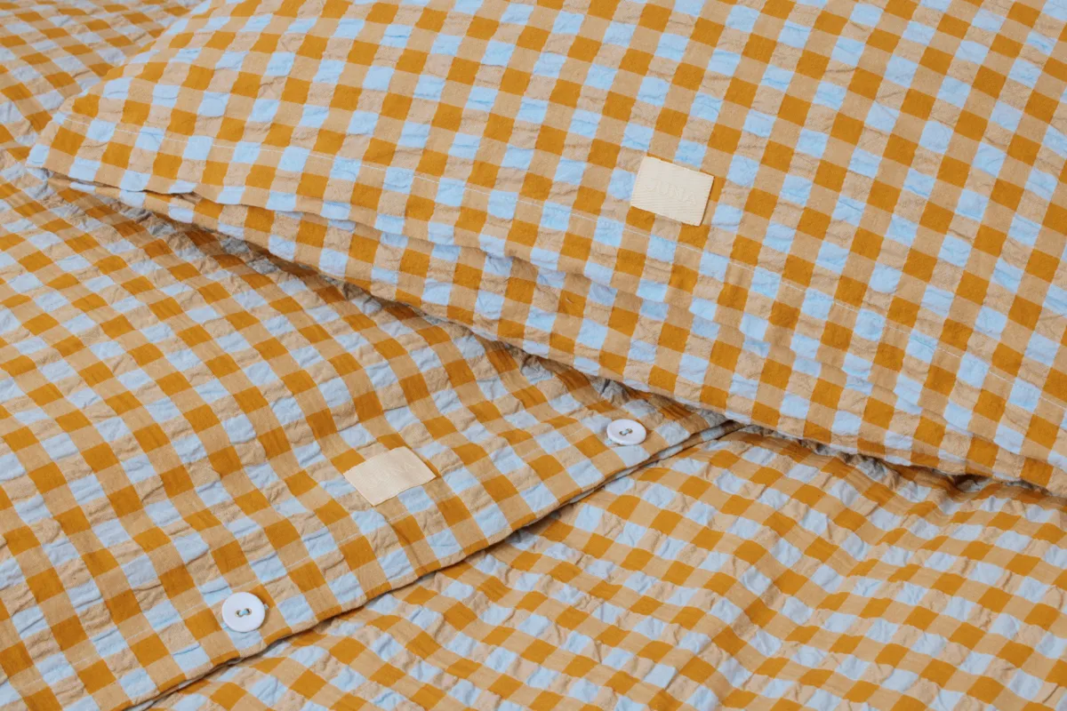 Bæk&Bølge Bettwäsche-Set 220 x 220cm, Hellblau-sand Juna